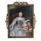 Miniatur der Maria Theresia von Österreich 17,5 x 13,5 cm. Österreich, Mitte 18. Jahrhundert.