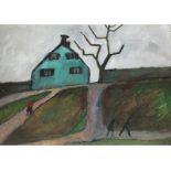 Gabriele Münter, 1877 Berlin "" 1962 Murnau am Staffelsee GRÜNES HÄUSCHEN, 1912 Öl auf Karton. 50