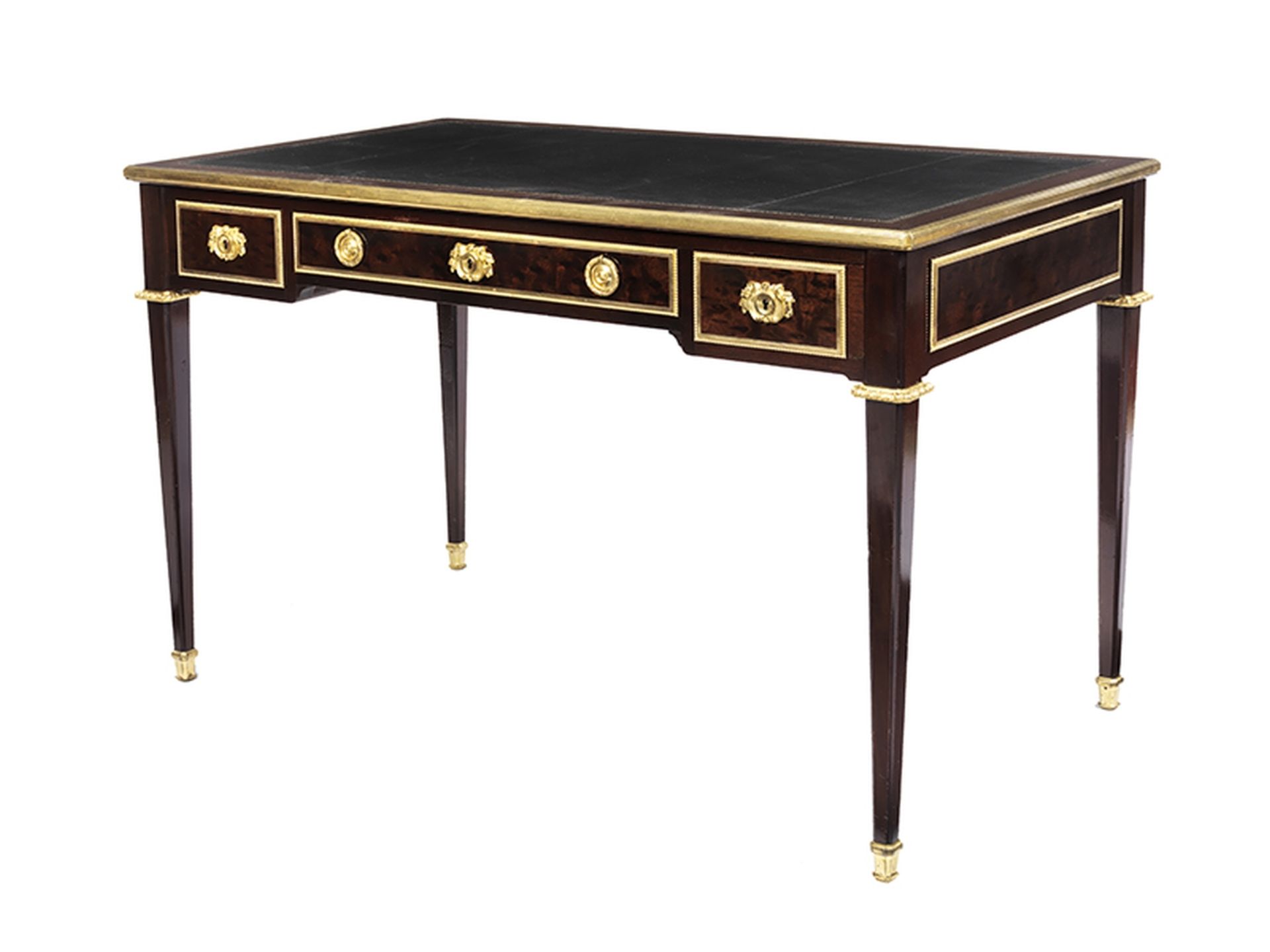 Bureau Plat 75,5 x 118,5 x 66,5 cm. Signatur: "G. Durand". Frankreich, um 1900. Korpus in Eiche - Bild 5 aus 5