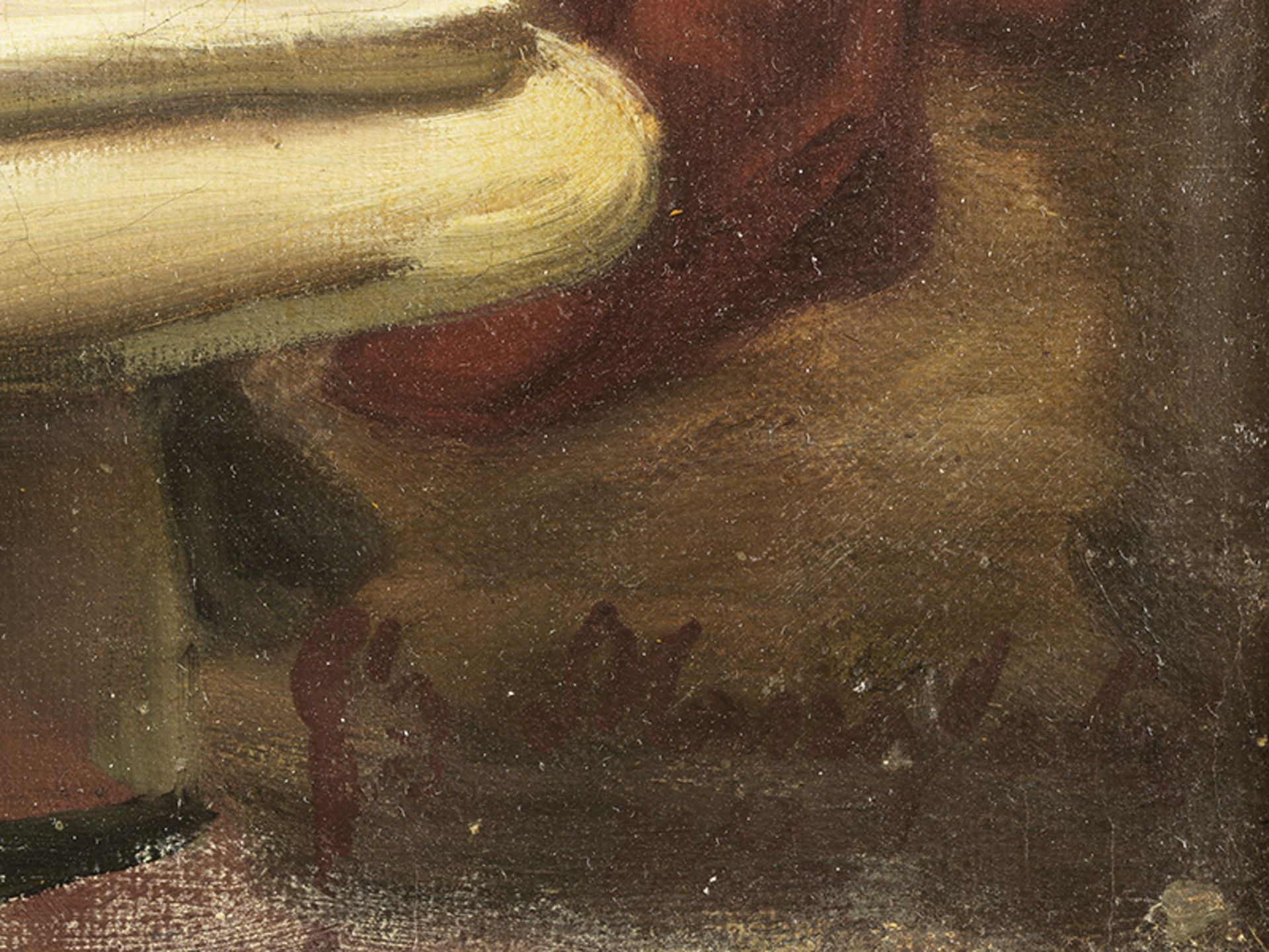 Österreichischer Maler des 19. Jahrhunderts Gretchen NACH DEM KIRCHGANG Öl auf Leinwand. - Bild 5 aus 8