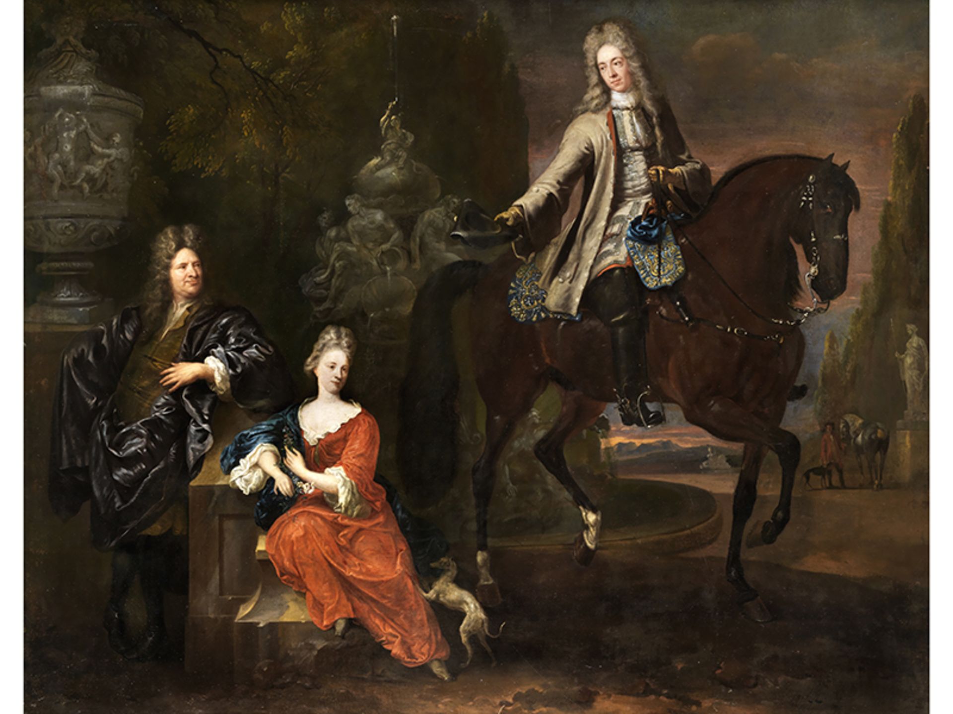van Bleeck, Richard, zug.um 1670 Den Haag - 1733 London Portrait zweier Männer und einer Frau i