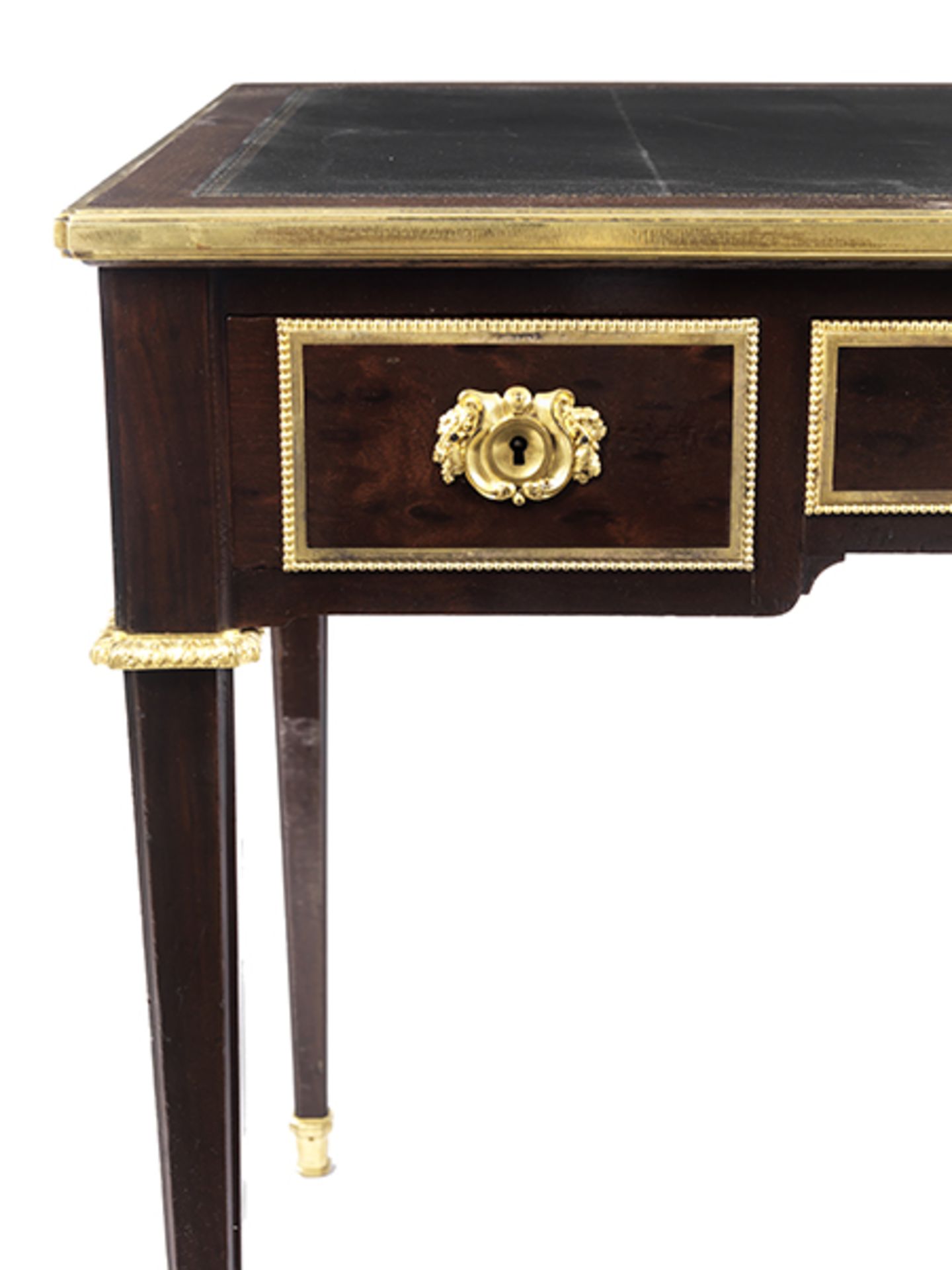 Bureau Plat 75,5 x 118,5 x 66,5 cm. Signatur: "G. Durand". Frankreich, um 1900. Korpus in Eiche - Bild 3 aus 5