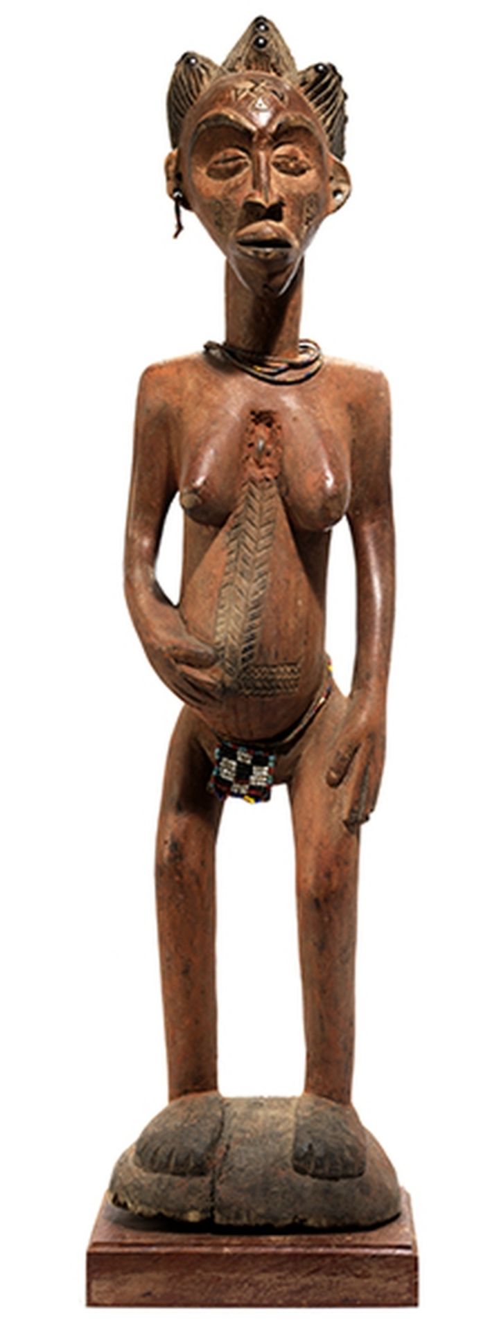 Chowke-Figur Höhe: 91 cm. Höhe mit Sockel: 96 cm. Angola/ Demokratische Republik Kongo. - Bild 5 aus 5