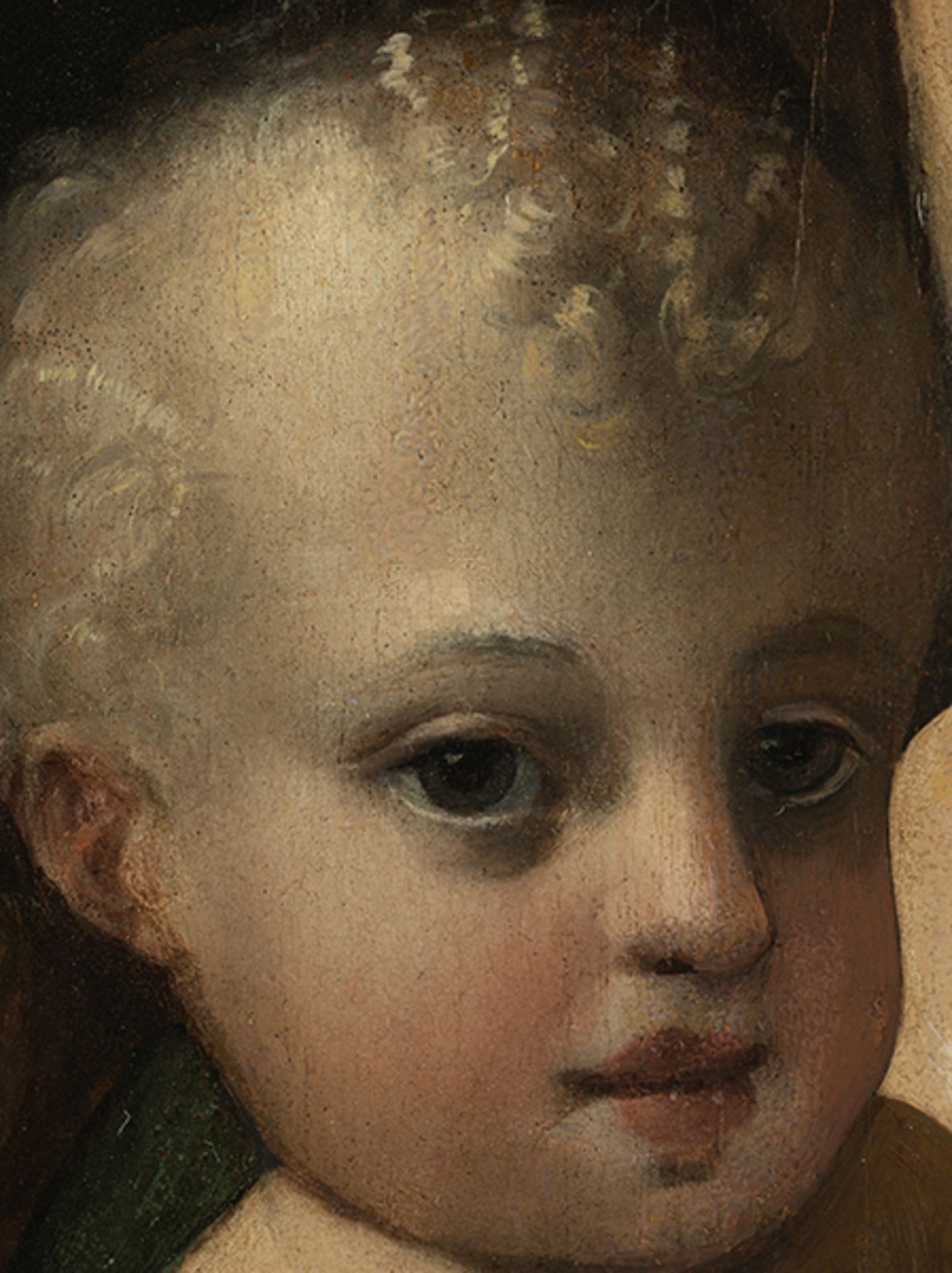 Girolamo Mazzola Bedoli, um 1500 "" 1569, zug. DIE HEILIGE FAMILIE MIT DER HEILIGEN KATHARINA Öl auf - Bild 3 aus 6