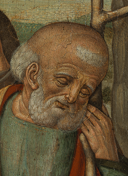 Girolamo di Benvenuto, 1470 Siena "" 1524 ebenda DIE GEBURT CHRISTI MIT HIRTE Tempera auf Holz. - Image 4 of 8