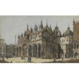 Grubacs, Carlo1812/40 - 1870 Blick auf die Basilika San Marco in Venedig Tempera und Bleistift