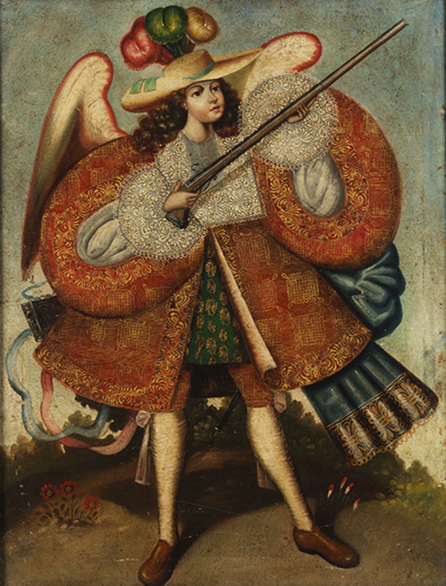 Maler des 19. Jahrhunderts, wohl der Cuzco-SchuleGemäldepaar Öl auf Leinwand. 90 x 70 cm und 90 - Bild 2 aus 8