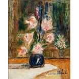 Maurice Utrillo, 1883 Paris "" 1955 Dax VASE DE FLEURS Öl auf Holz. 41 x 33 cm. Rechts unten