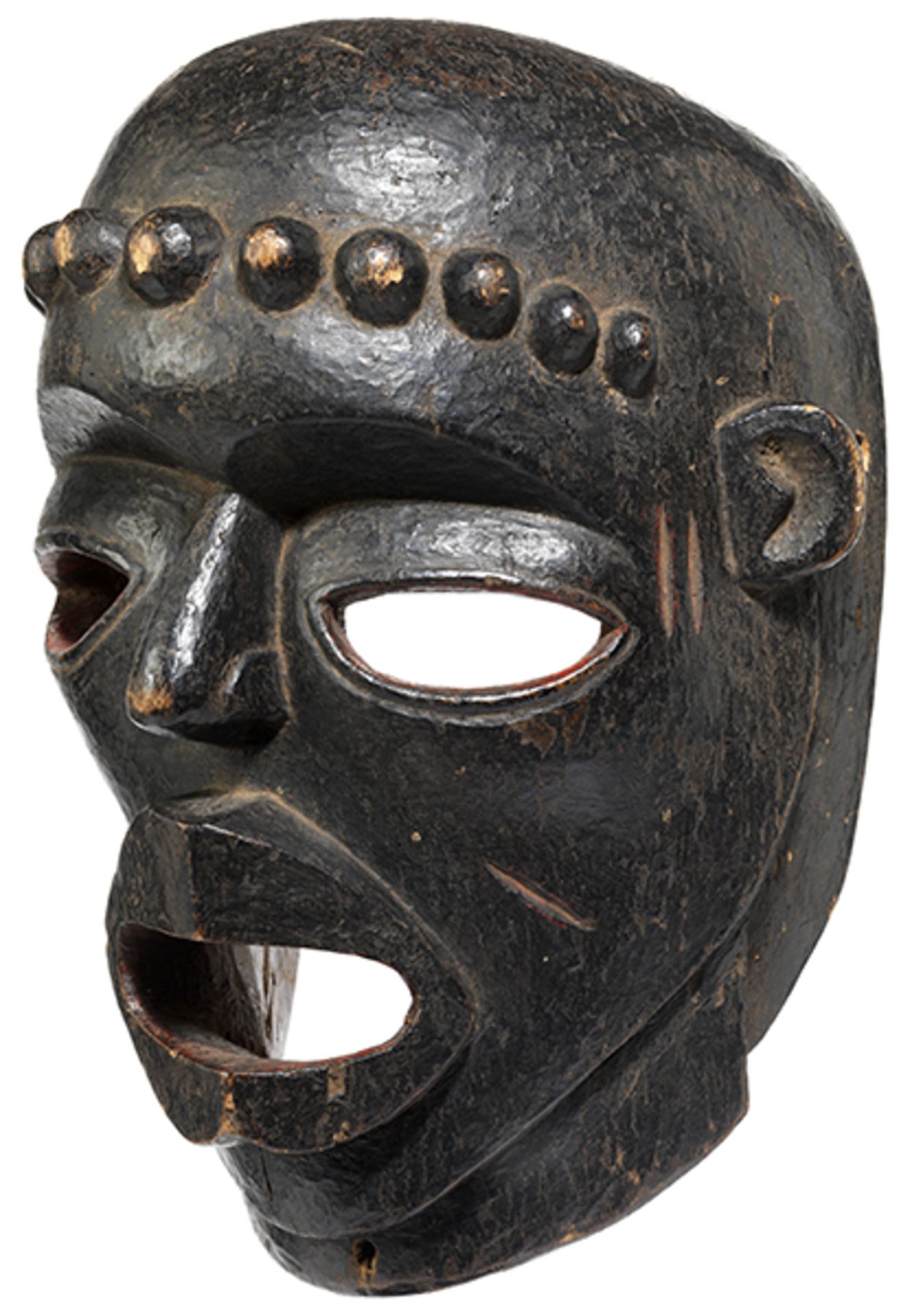 Maske der Ibibio Höhe: 37,5 cm. Nigeria, Volk der Ibibio. Idiok-Maske der Ekpo-Vereinigung, welche - Bild 4 aus 7