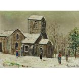 Maurice Utrillo, 1883 Paris "" 1955 Dax EGLISE SAINT-REMY SOUS LA NEIGE, DOMRÉMY-LA-PUCELLE (VOSGES)