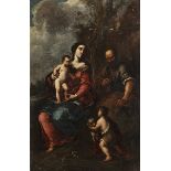 Maler der neapolitanischen Schule des ausgehenden 17. Jahrhunderts DIE HEILIGE FAMILIE MIT DEM
