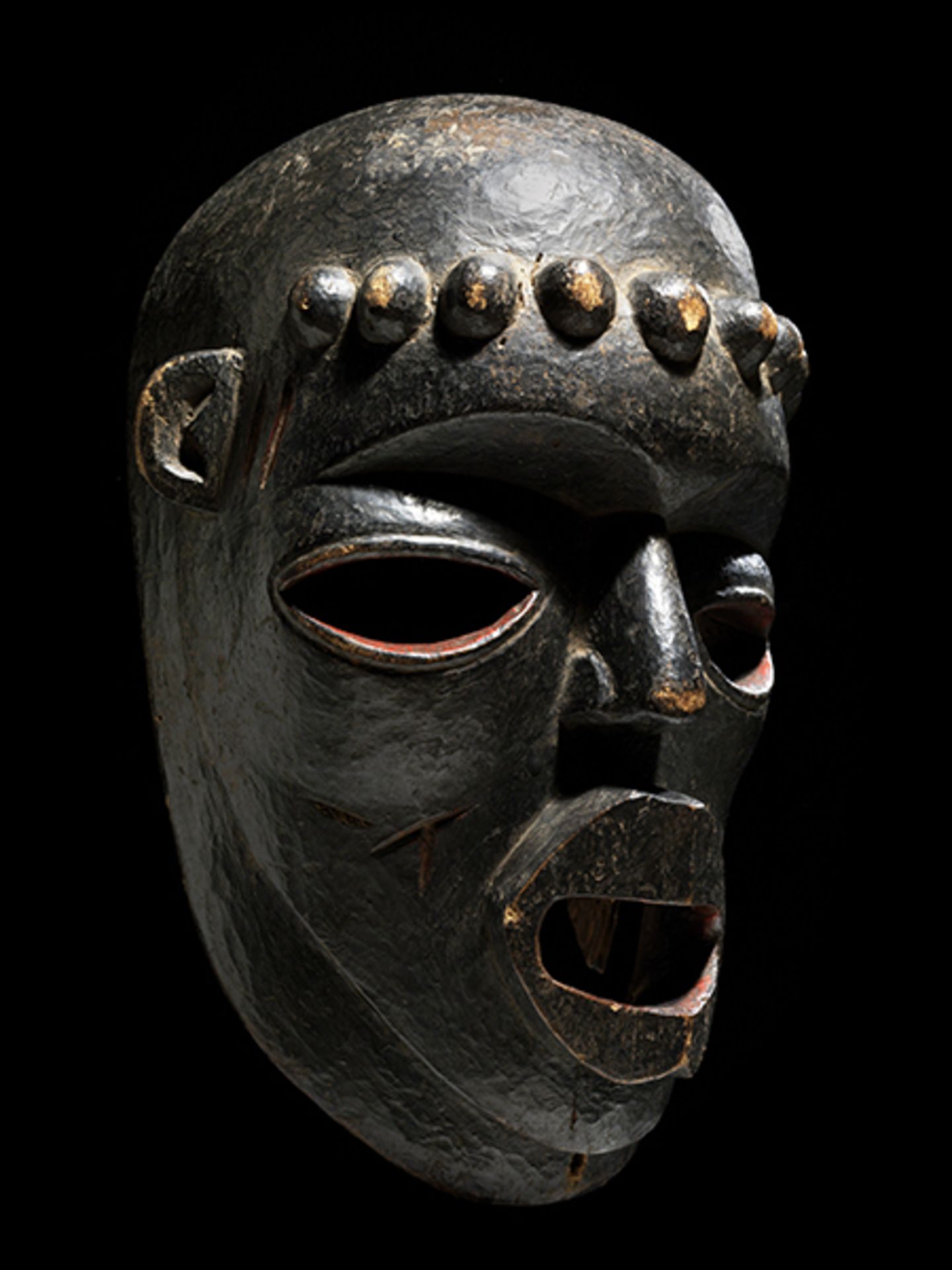 Maske der Ibibio Höhe: 37,5 cm. Nigeria, Volk der Ibibio. Idiok-Maske der Ekpo-Vereinigung, welche - Bild 2 aus 7