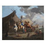 Douw, zug., Simon Johannes vanum 1630 - um 1680 Zeltlager mit Soldaten und Marketenderinnen Öl