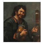 Jusepe de Ribera, 1588/91 Xàtiva "" 1652 Neapel, Kreis des TRINKENDER MANN MIT KRUG UND PASSGLAS