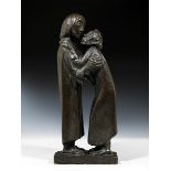 Ernst Barlach, 1870 Wedel "" 1938 Rostock DAS WIEDERSEHEN (THOMAS UND CHRISTUS) Bronze mit dunkler