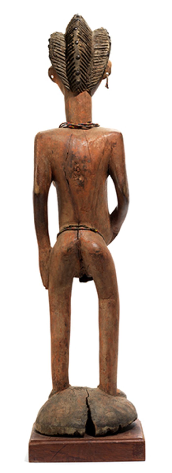 Chowke-Figur Höhe: 91 cm. Höhe mit Sockel: 96 cm. Angola/ Demokratische Republik Kongo. - Bild 4 aus 5