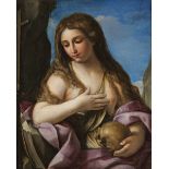 Giovanni Andrea Sirani, 1610 Bologna "" 1670 ebenda, zug. DIE HEILIGE MARIA MAGDALENA Öl auf