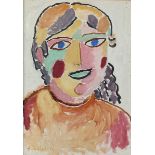 Alexej von Jawlensky, 1864 Torschok "" 1941 Wiesbaden MÄDCHEN MIT BLAUEN AUGEN UND DUNKLEM MUND,