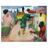 Gabriele Münter, 1877 Berlin "" 1962 Murnau am Staffelsee STRASSE IN VAXHOLM, UM 1917