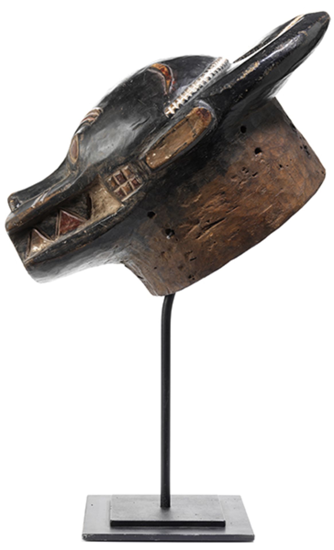 Goli-Baule-Büffelmaske Höhe: 48 cm. Elfenbeinküste, 19./ 20. Jahrhundert. Holz, geschnitzt mit - Bild 6 aus 9