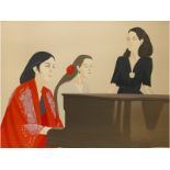 Alex Katz, geb. 1927 New York SONG, 1980/ 81 Farblithografie auf Arches. 83,5 x 111,5 cm. Links