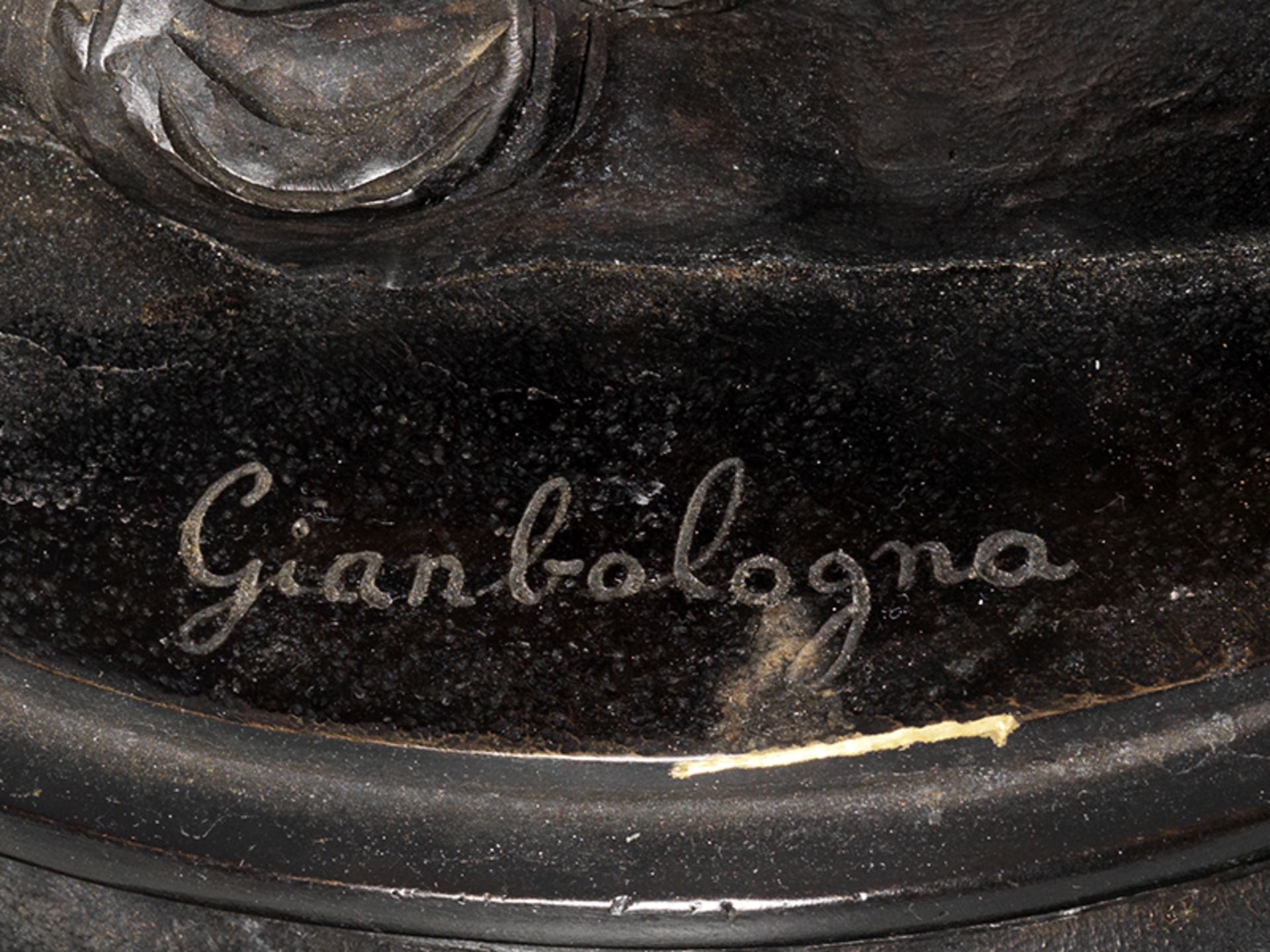 Merkur Höhe: 187,5 cm. Die Plinthe des Sockels bezeichnet "Giambologna". Italien, 19. Jahrhundert. - Bild 7 aus 9
