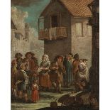 Maler des ausgehenden 17./ beginnenden 18. Jahrhunderts GESCHICHTENERZÄHLER IN EINER STADT Öl auf
