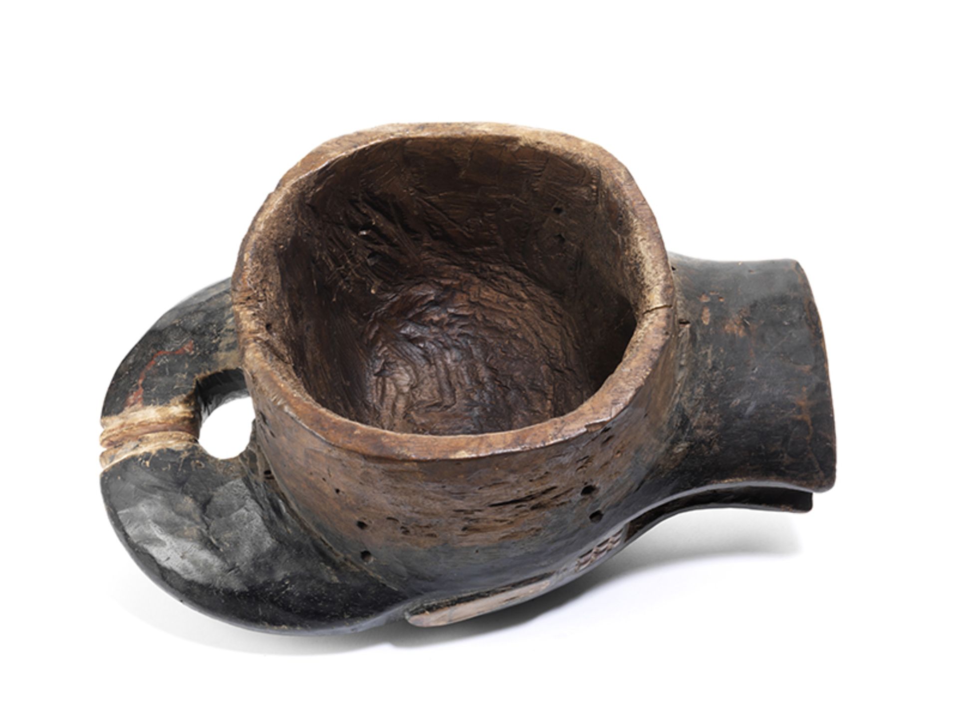Goli-Baule-Büffelmaske Höhe: 48 cm. Elfenbeinküste, 19./ 20. Jahrhundert. Holz, geschnitzt mit - Bild 7 aus 9