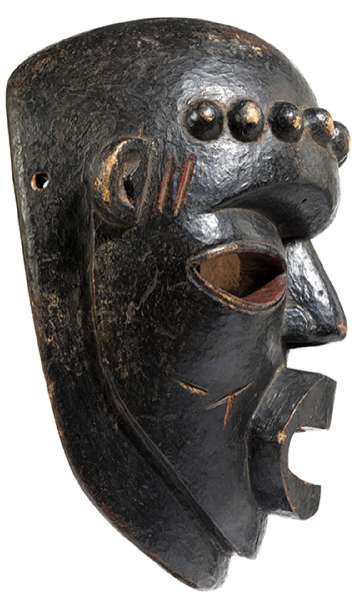 Maske der Ibibio Höhe: 37,5 cm. Nigeria, Volk der Ibibio. Idiok-Maske der Ekpo-Vereinigung, welche - Bild 5 aus 7