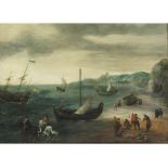 Willaerts, Adam1577 Antwerpen - 1664 Utrecht Strandszene mit zwei Reitern und Fischern Öl auf H