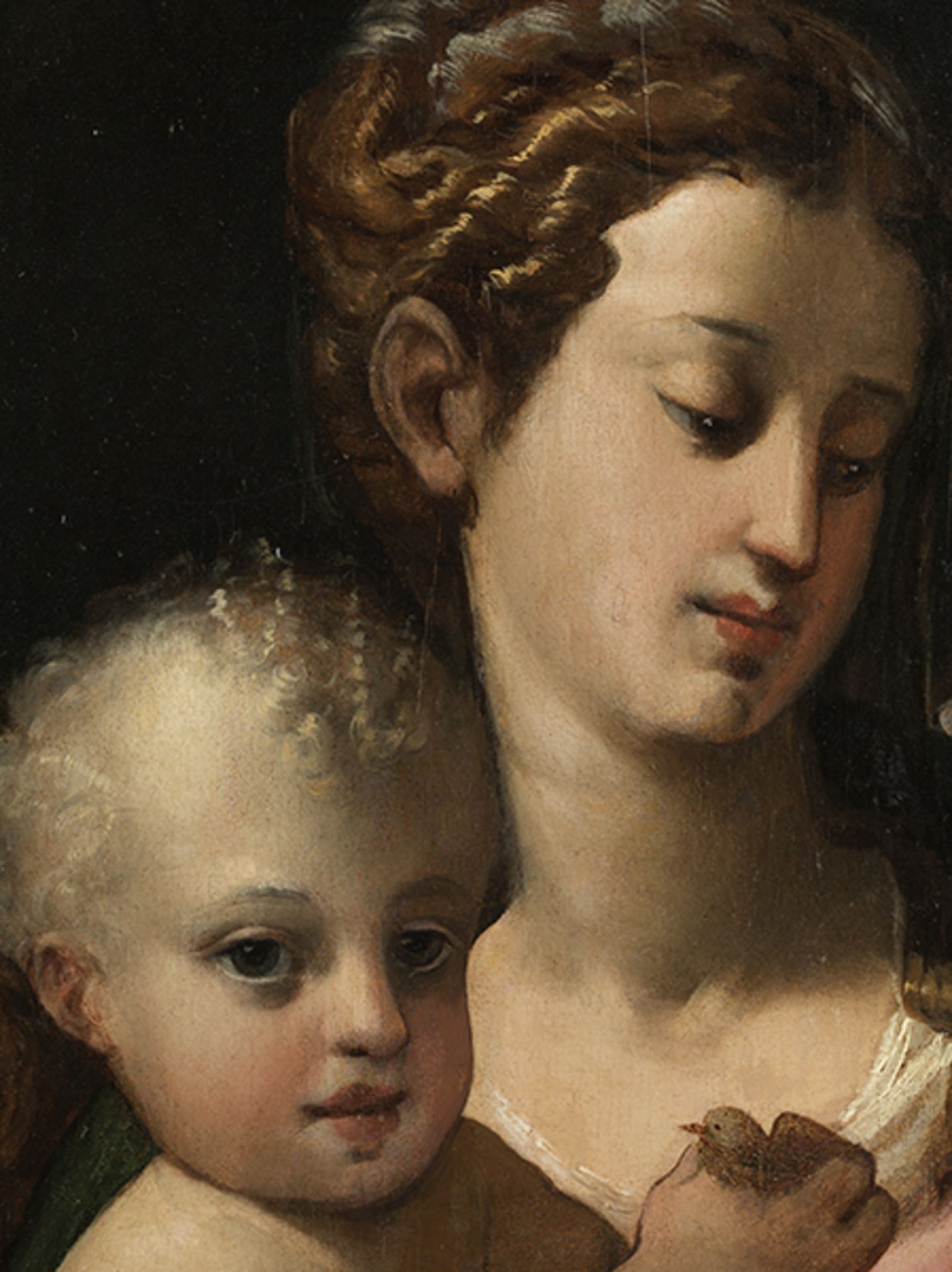 Girolamo Mazzola Bedoli, um 1500 "" 1569, zug. DIE HEILIGE FAMILIE MIT DER HEILIGEN KATHARINA Öl auf - Bild 2 aus 6