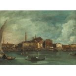 Guardi, Francesco1712 - 1793 Venedig Blick auf Venedig Öl auf Leinwand. Doubliert. 35 x 46,5