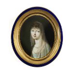 Miniatur der Großfürstin Maria Pavlovna 5,8 x 4,8 cm. Signiert und datiert: "D. Bossi 1804" (