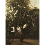 Camille Corot, 1796 Paris "" 1875 ebenda LE MATIN SOUS LES ARBRES Öl auf Leinwand. 55,5 x 42 cm.