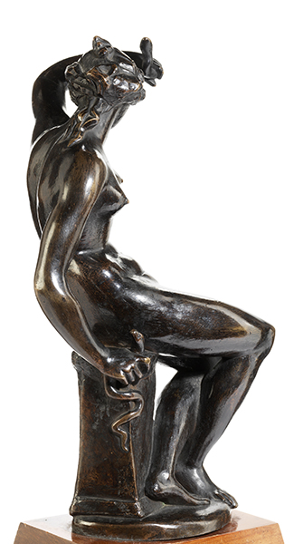Bronzefigur einer Venus oder Kleopatra Höhe der Bronze: 33 cm. Gesamthöhe mit Sockel: 47 cm. - Image 3 of 4