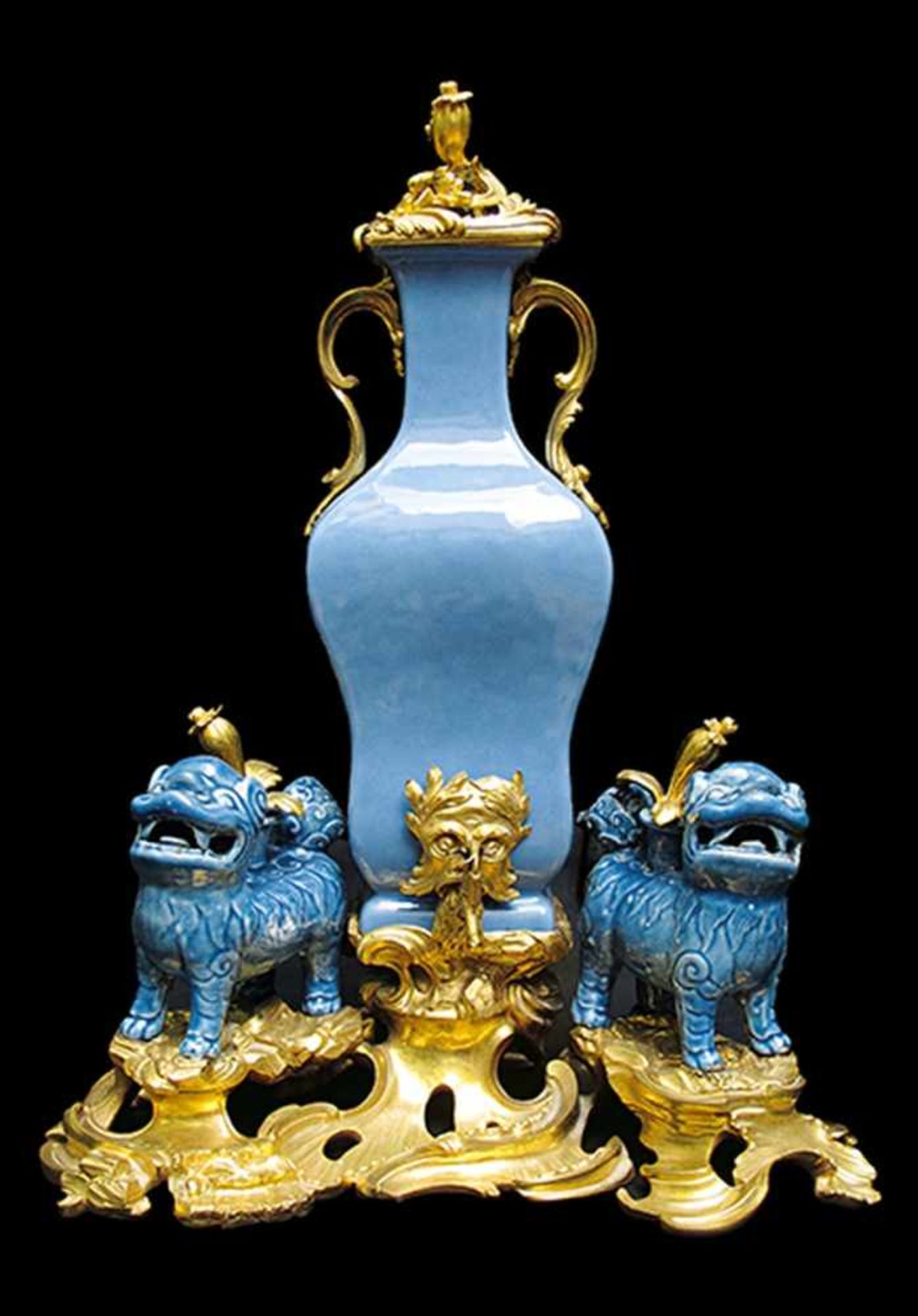 Ormolu-montierte Fontaine à parfum Höhe: 44 cm. Breite: 34 cm. Tiefe: 21,5 cm. Porzellan: China ( - Bild 3 aus 3