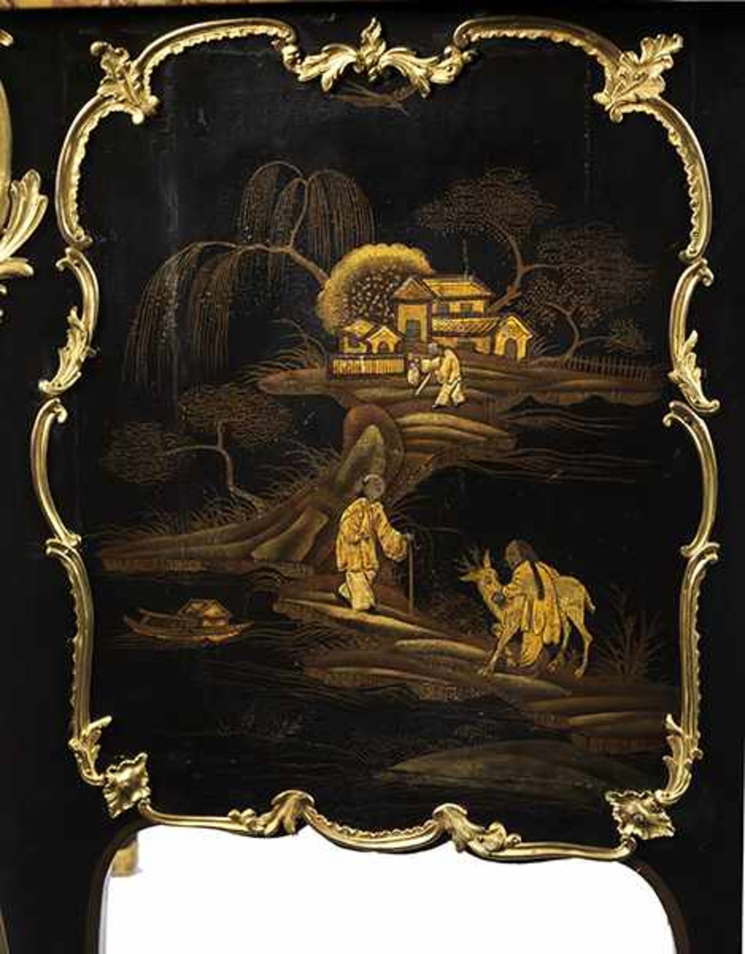 Hochwertige Louis XV-Vernis Européen Kommode 86 x 131 x 57 cm. Gestempelt: Louis Foureau (Meister - Bild 4 aus 9