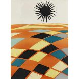 Alexander Calder, 1898 Lawton "" 1976 New York SONNE ÜBER FARBIGEN FELDERN Farblithografie. Ca. 78 x