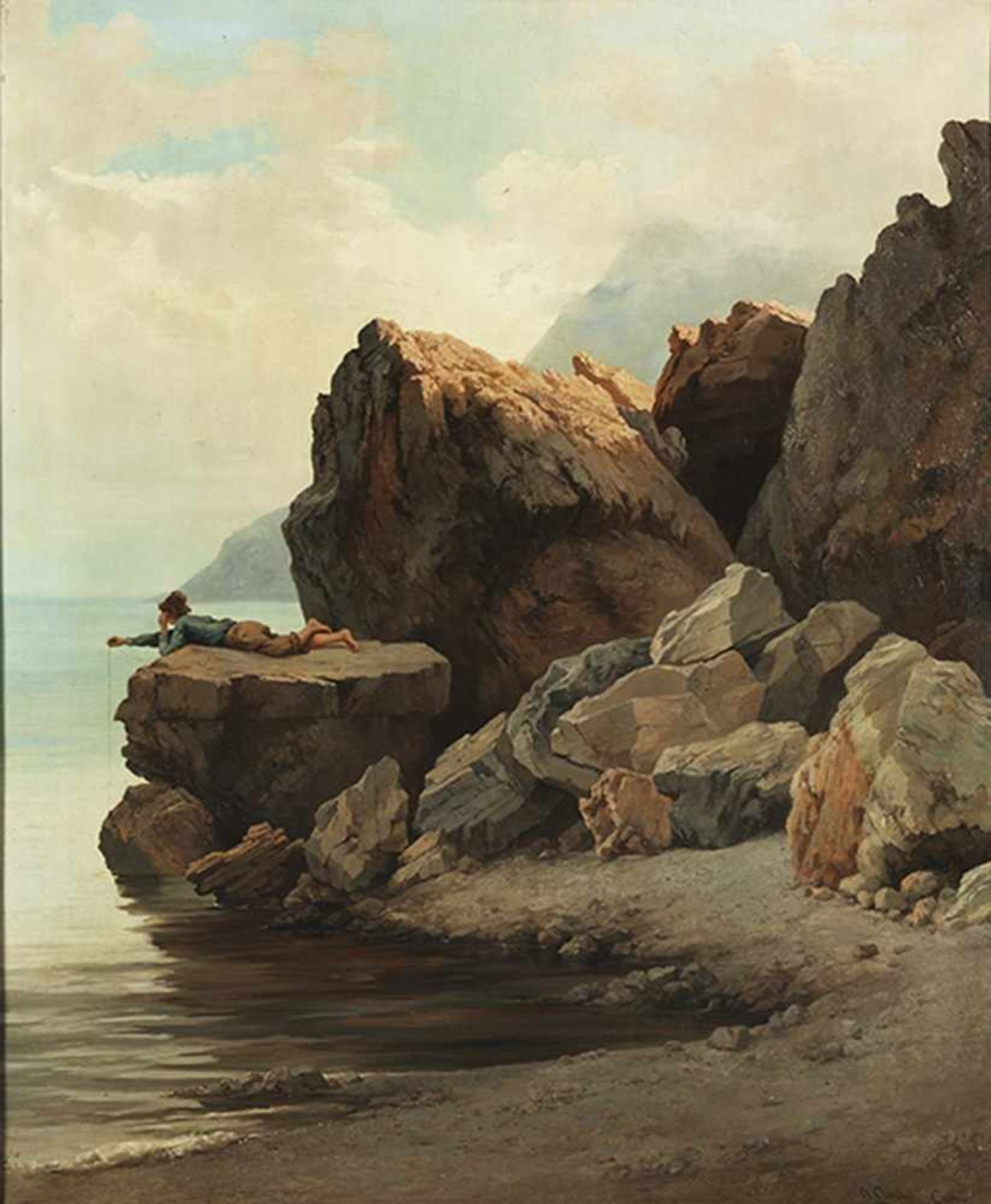 Andrea Cherubini, 1833 Rom "" 1905 CAPRI Öl auf Leinwand. 75,5 x 62 cm. Rechts unten signiert und - Bild 6 aus 6