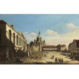 Bernardo Bellotto, genannt "Canaletto", 1721 Venedig "" 1780 Warschau DER NEUMARKT IN DRESDEN MIT