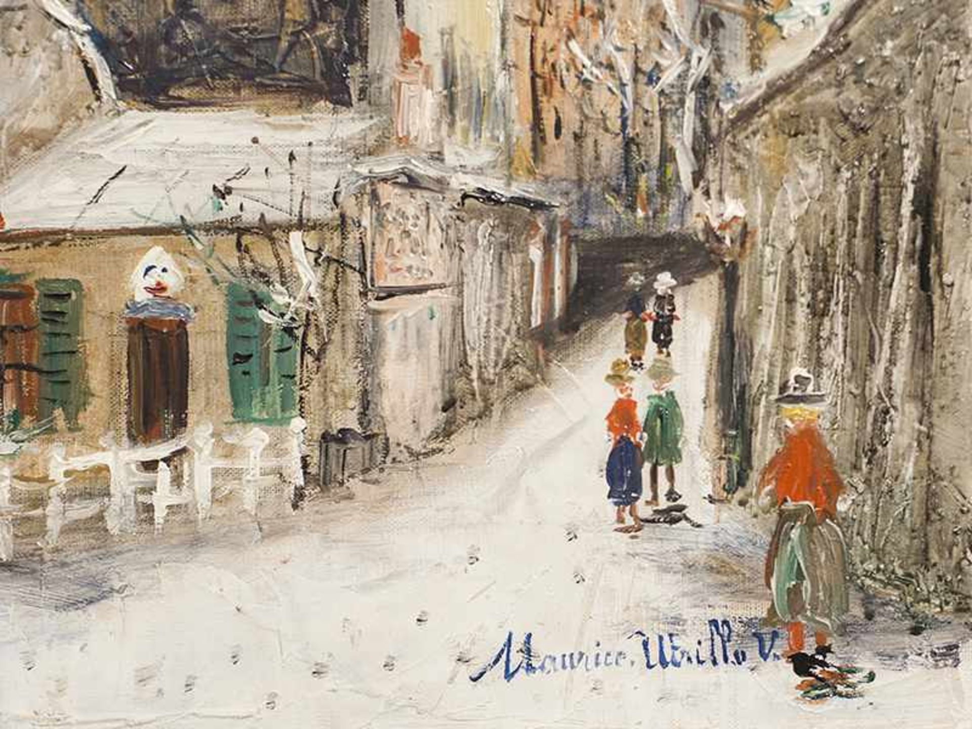 Maurice Utrillo, 1883 Paris "" 1955 Dax LE LAPIN AGILE SOUS LA NEIGE, UM 1950 Öl auf Leinwand. 37 - Bild 5 aus 6