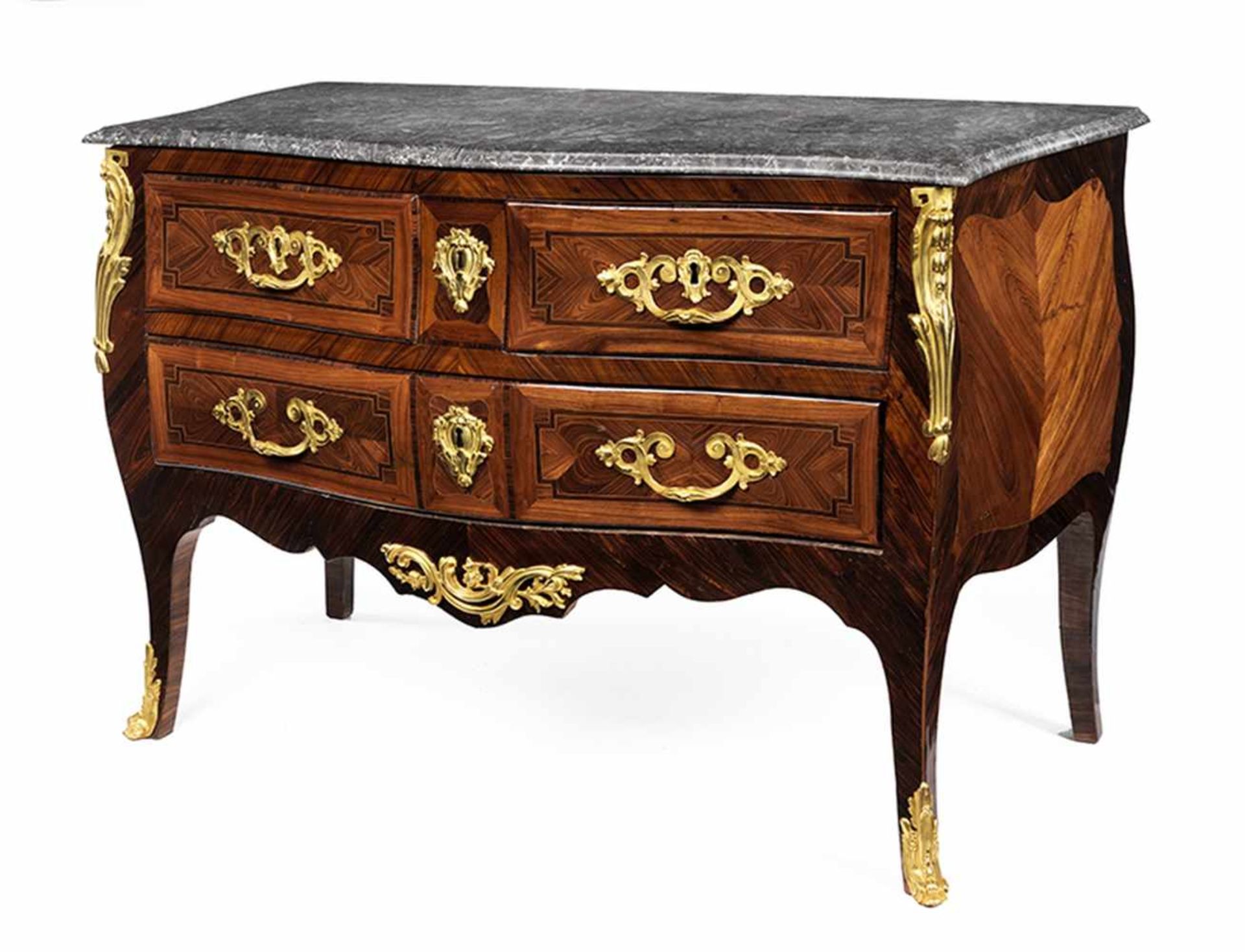 Louis XV-Kommode Höhe: 88 cm. Breite: 130 cm. Tiefe: 63 cm. Frankreich, drittes Viertel 18. - Bild 5 aus 5