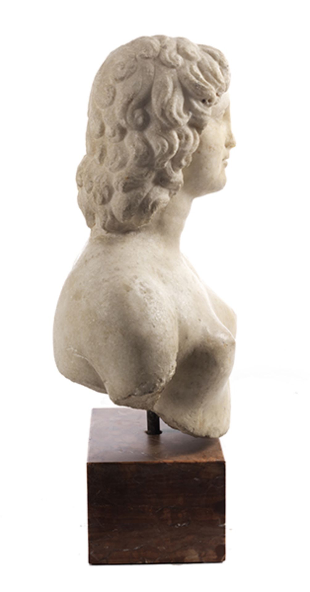 Marmorbüste eines Hermaphrodit mit den Zügen Alexanders des GroßenHöhe: 48,5 cm. Römisch, zweites - Image 6 of 7