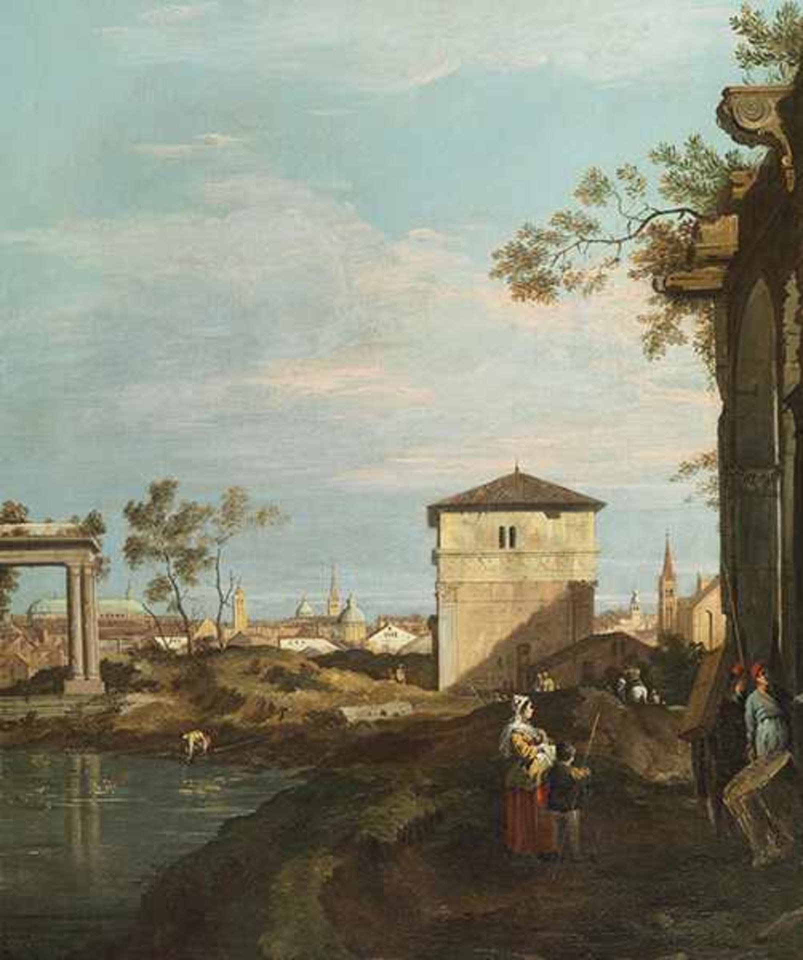 Giovanni Antonio Canal, genannt "Canaletto""~, 1697 "" 1768 Venedig RUINENCAPRICCIO MIT RÖMISCH- - Bild 3 aus 11