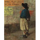 I. Turlotte, Französischer Künstler des 19./ 20 Jahrhunderts LÂ'ALCOOL TUE Öl auf Leinwand.