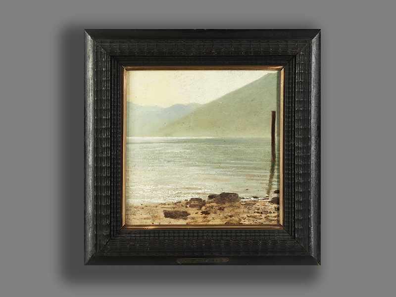 Achille Formis, 1832 "" 1906 AM LAGO MAGGIORE Öl auf Karton. 24 x 24 cm. Rechts unten signiert " - Image 2 of 5