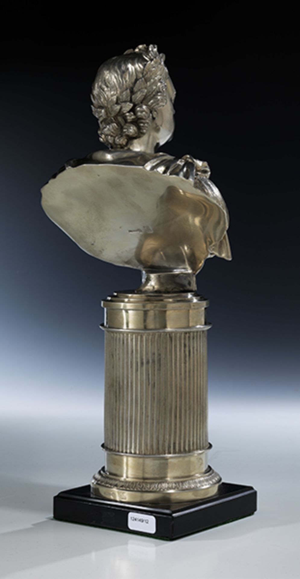 Silberbüste Zar Peter der Große auf hohem Silbersockel Gesamthöhe: 38 cm. Sockel und Büste einzeln - Bild 3 aus 6
