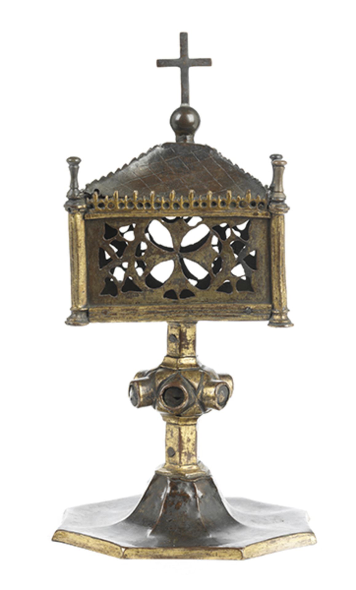 Gotisches ReliquienziboriumHöhe: 25 cm. Wohl Nordostfrankreich oder Flandern, 15. Jahrhundert. - Image 5 of 14
