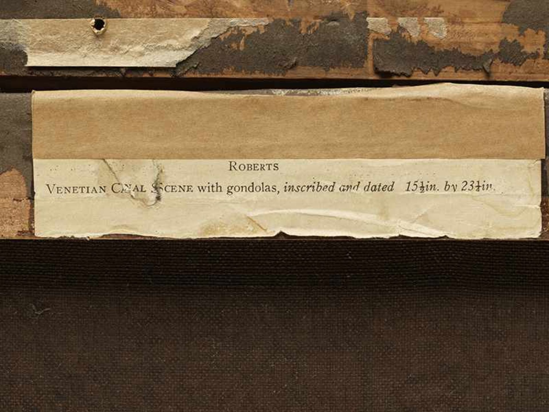 David Roberts, 1796 Edinburgh "" 1864 London BLICK ÜBER DEN CANAL GRANDE IN VENEDIG Öl auf Leinwand. - Bild 5 aus 8