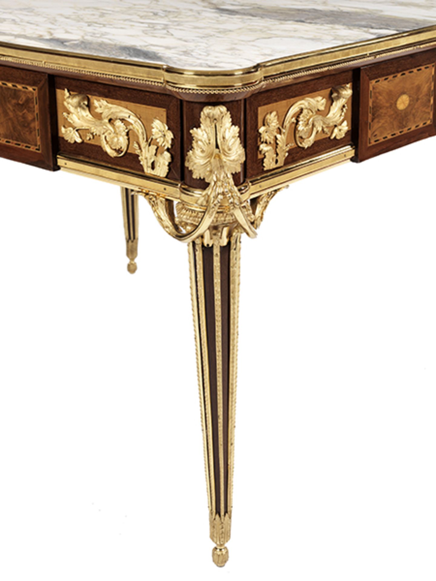 Quadratischer Louis XVI-Tisch Höhe: 82 cm. Breite: 117 cm. Tiefe: 97 cm. Frankreich, 19. - Bild 2 aus 6